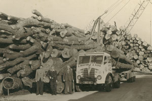 Archie, Bob and Eirc Whatton with their Foden Truck.
